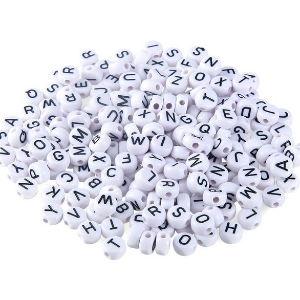 100Pcs Manik-Manik Spacer Bentuk Bulat Bahan Akrilik Ukuran 4x7mm