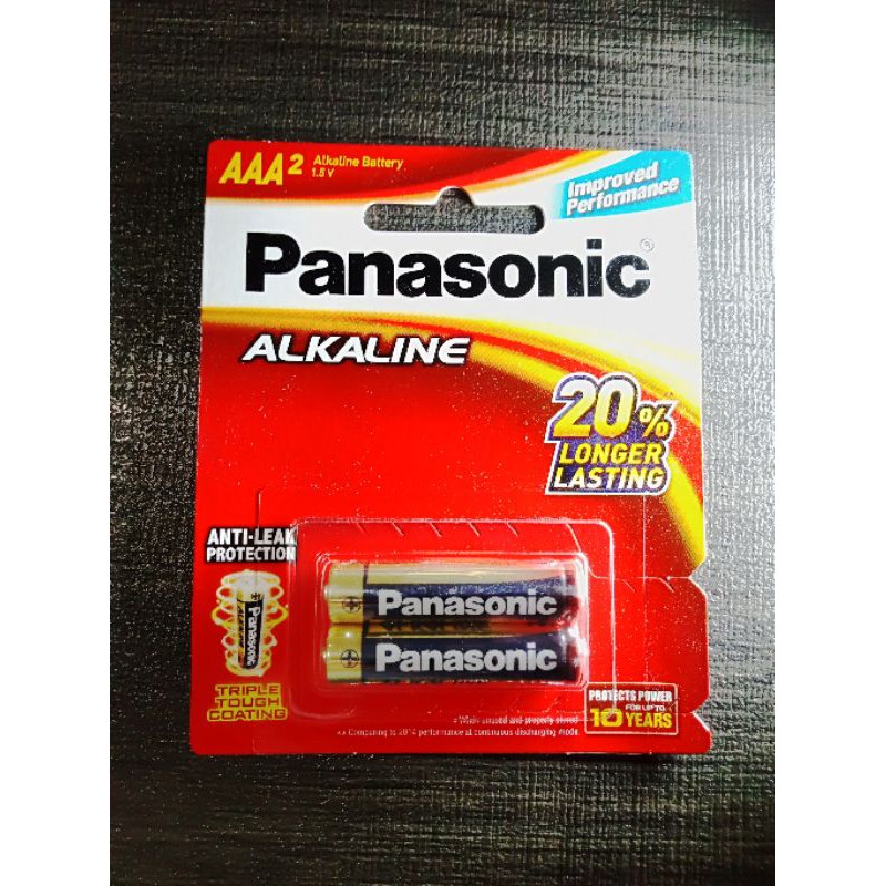 Baterai batere Panasonic Alkaline Alkalin AAA ,1 Strip isi 2 pcs