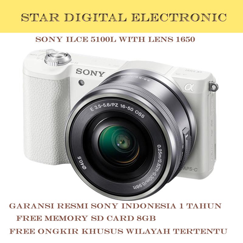 SONY MIRROLESS ILCE 5100L WITH LENSA SEL 1650-WHITE