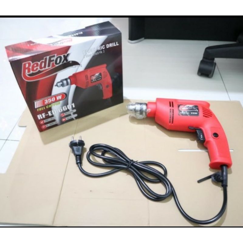 Mesin Bor 10MM Redfox Electric Drill 350 Watt