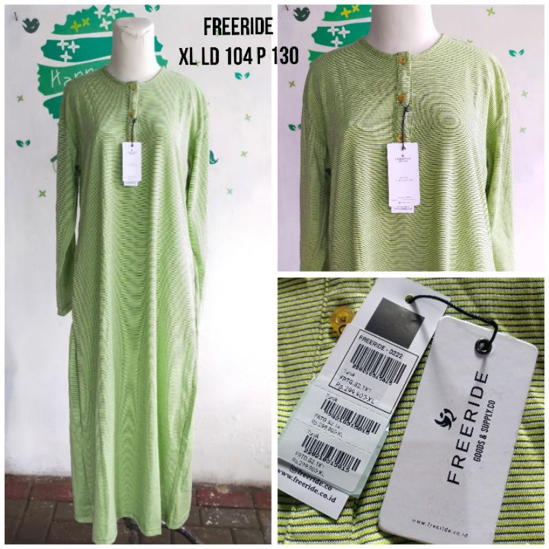 Gamis Kaos Wanita Remaja Dewasa Freeride