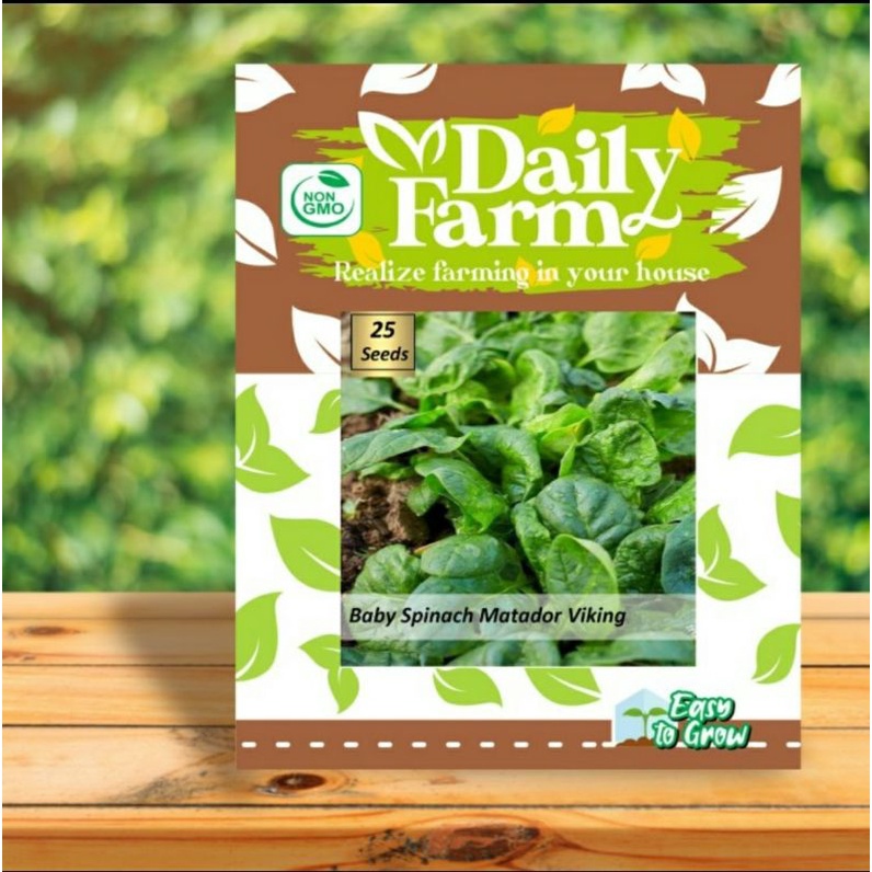 Benih Sayur Baby Spinach Matador Viking - Bayam Hijau - Daily Farm