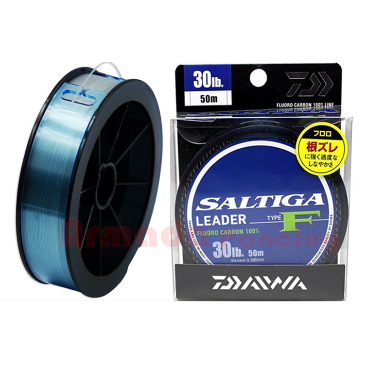 Senar Pancing  Daiwa  SALTIGA LEADER Type  F I Fluoro Carbon 100% I Senar Pancing