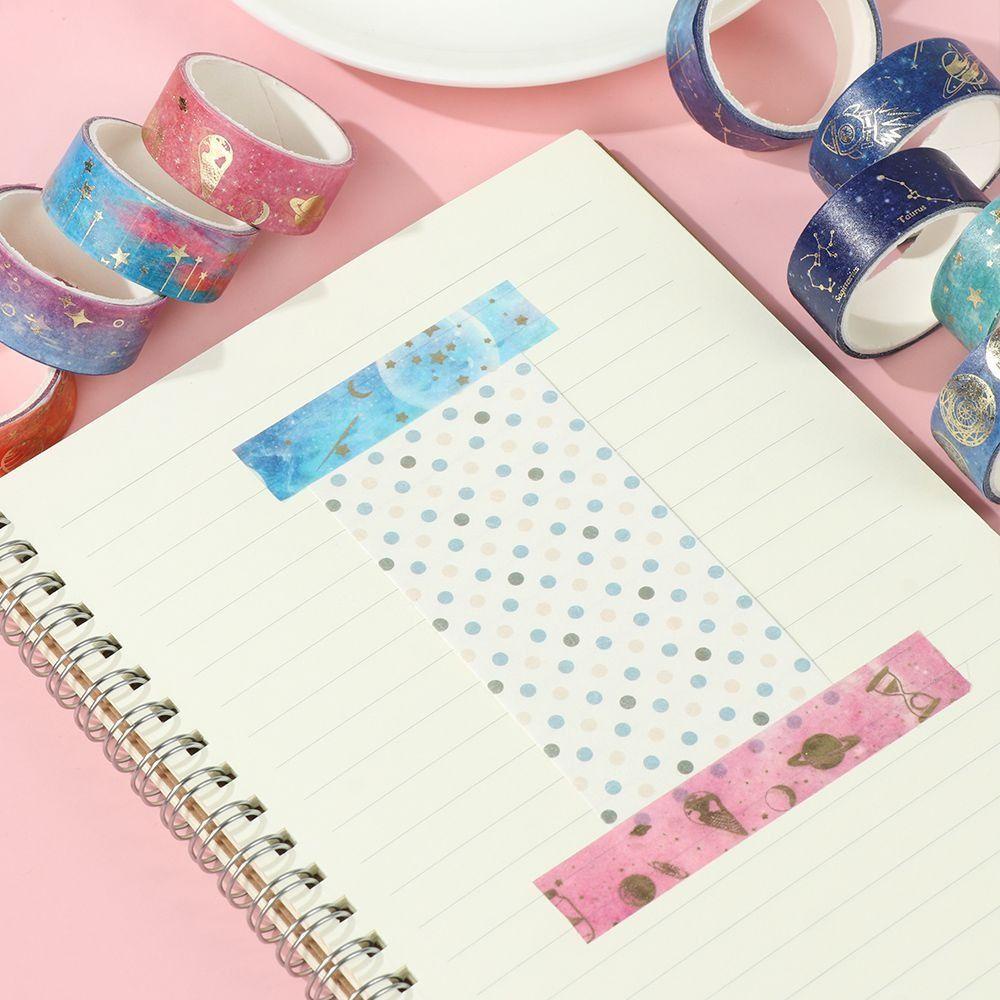 Nanas 12Roll/Set Washi Tape Sastra Merry Christmas Scrapbooking Starry Sky Series Little Fresh INS DIY Bahan