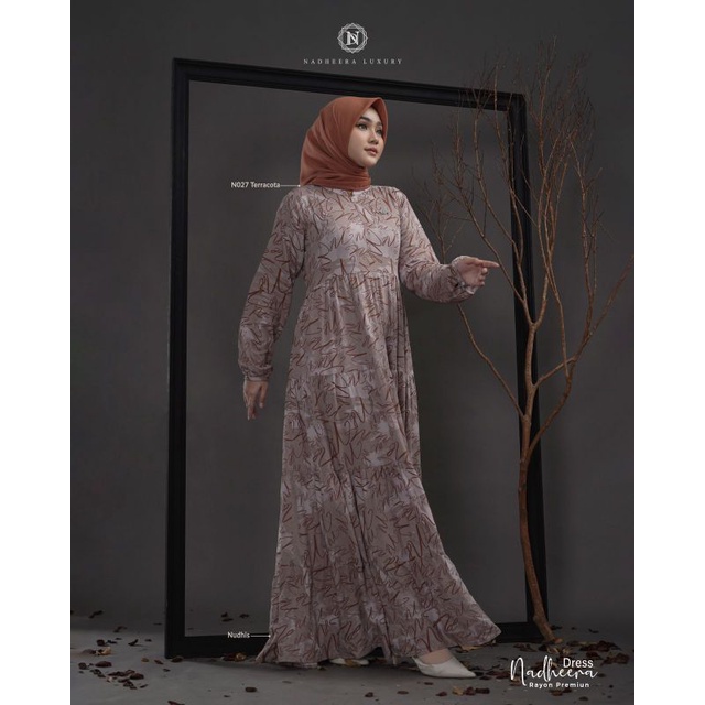 NADHEERA DRESS BY NADHEERA LUXURY/GAMIS RAYON/RAYON PREMIUM/GAMIS KONDANGAN