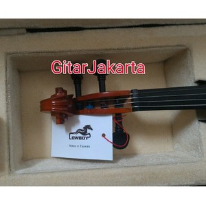 Biola Akustik Merk Cowboy Original Ukuran 4/4 Bonus Hardcase Bow Rosin Bridge Buat Belajar Pemula