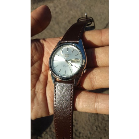 jam tangan seiko 5 automatic jam klasik strap kulit kondisi normal