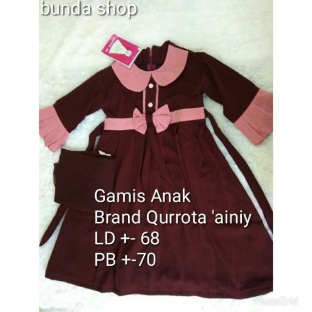 Gamis Anak Merah Marun