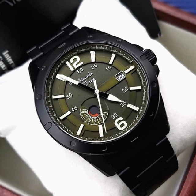 Alexandre Christie 6536 - AC6536ME Full Black dial Green ORIGINAL