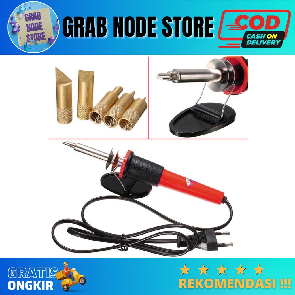 

Solder Lukis Pyrography Pen Alat Lukis Kaligrafi Kayu Dengan 5 Pcs Mata Ukir AH Royal - [BISA COD]