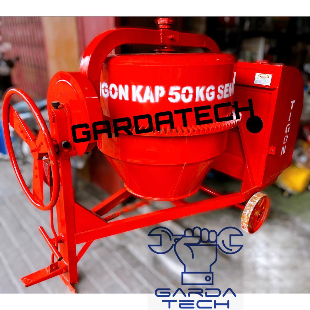 Beton Molen Mixer Semen TIGON 500 Liter + Mesin Diesel R175 H