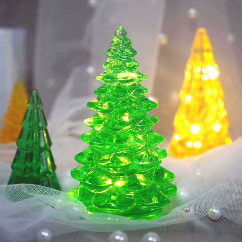 Siy Cetakan Resin Epoksi Bentuk Pohon Natal 3D Bahan Silikon Untuk DIY Perhiasan