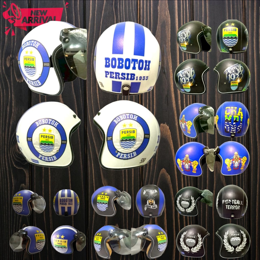 Helm persib bogo retro classic terbaru pria wanita