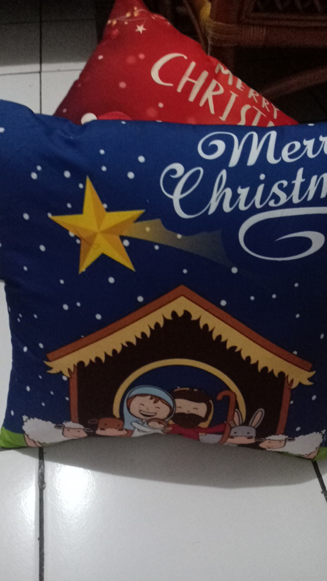 Bantal Natal Christmas 40x40cm Tartan Rusa Elegan