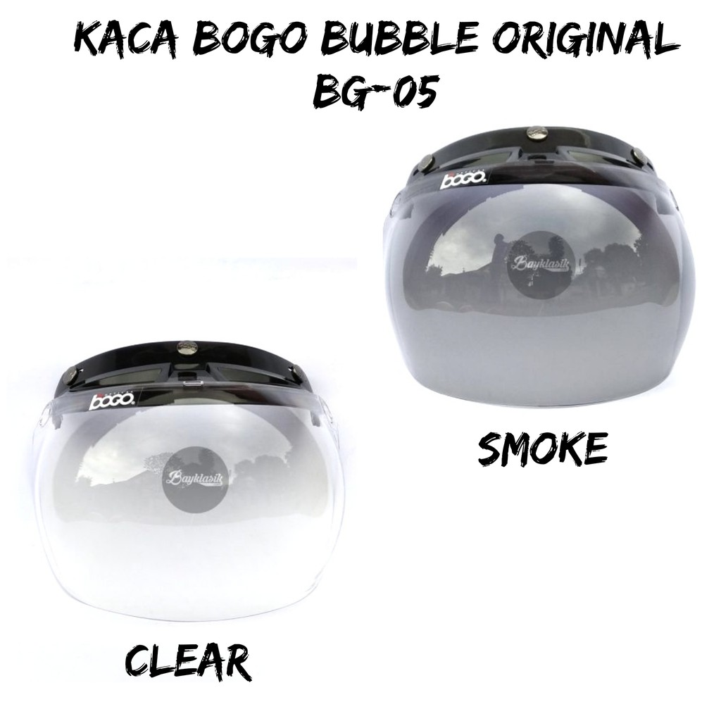 Helm Chips Premium + Kaca Bogo Bubble Original (Helm Retro/Helm Chip/Helm Vespa/Helm Bogo)