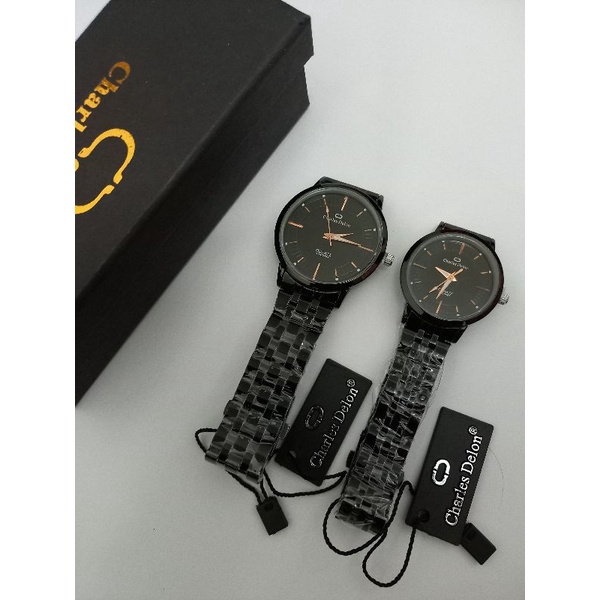 Jam Tangan Couple Rantai Original Charles Delon