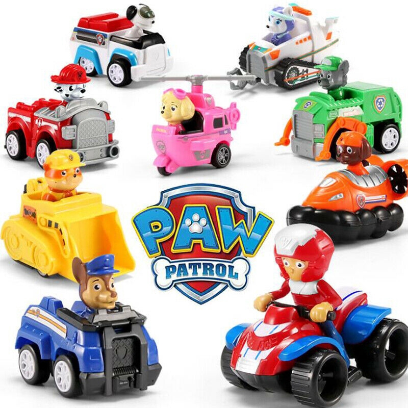 paw patrol figures and vehicles set