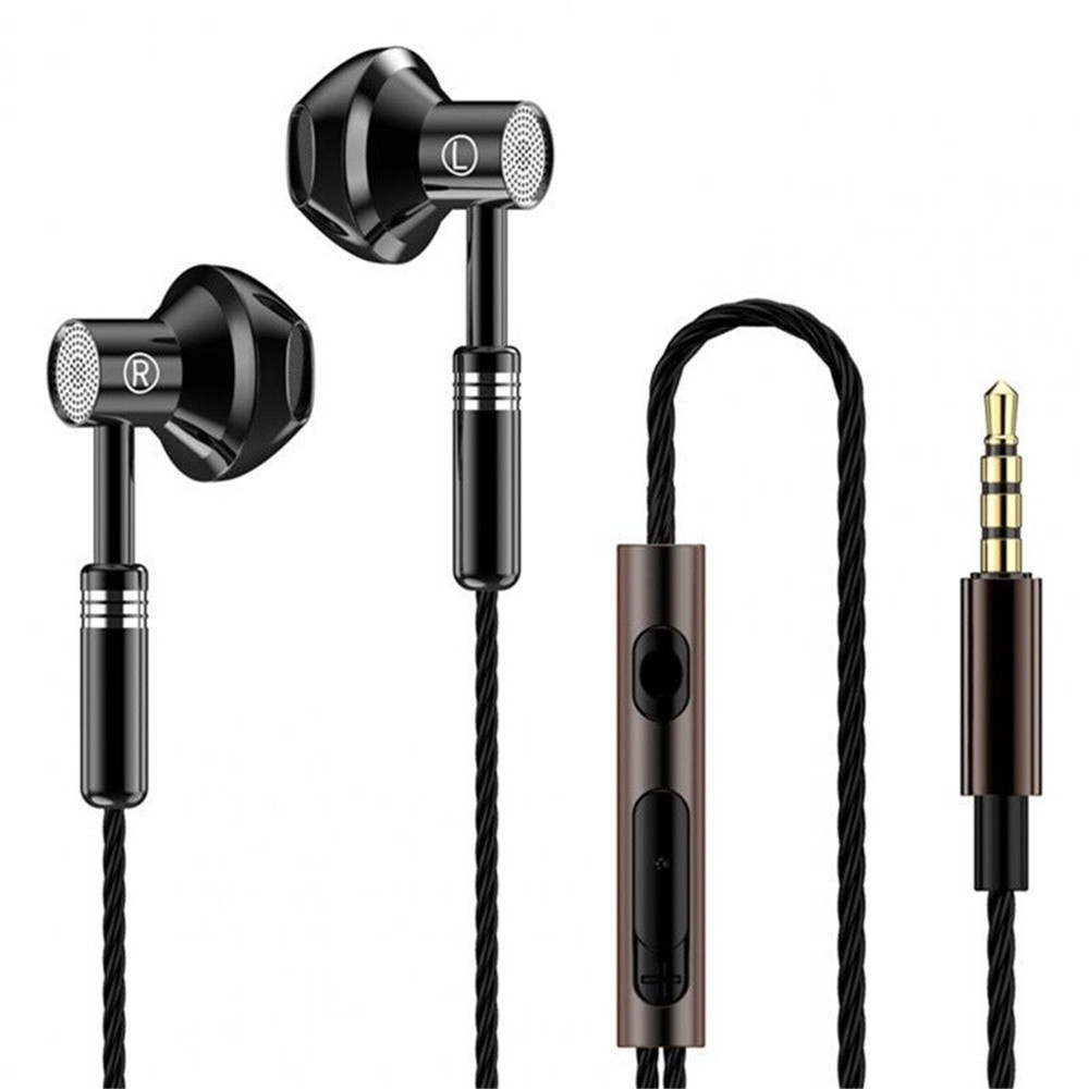 Earphone In Ear Bass Bahan Metal Dengan Kabel Jack 3.5mm Panjang 1.2M