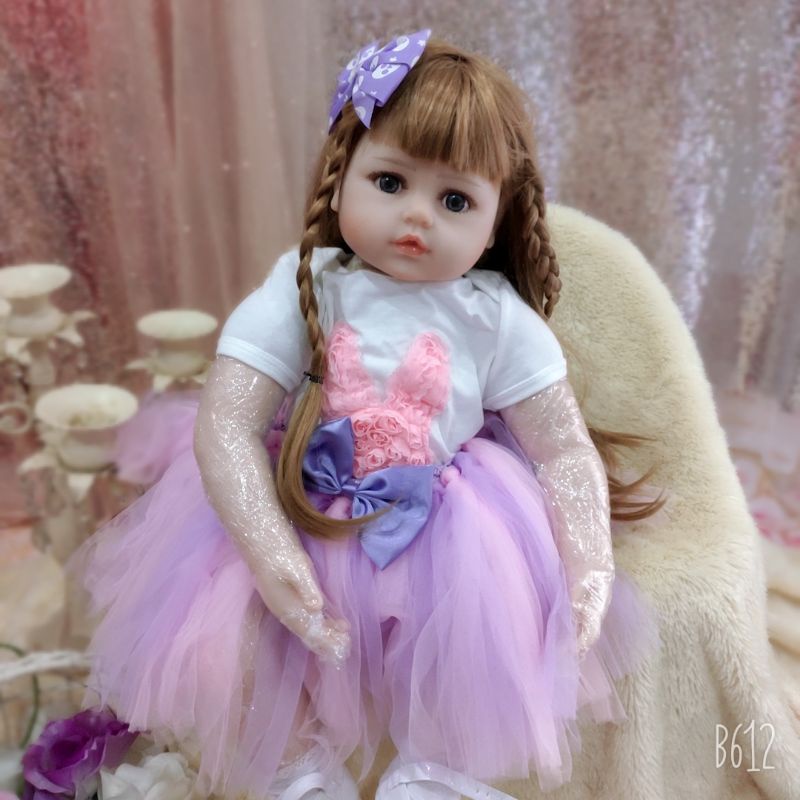 Boneka Bayi Reborn Premium Cantik 60 cm Rambut Panjang Original