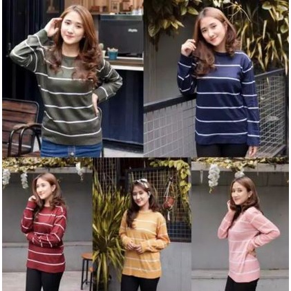 Adeline Sweater ZIA Rajut - Sweater Kaos Atasan Rajut