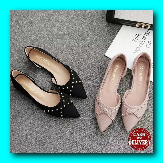 Sepatu Flet Jelly Karet Wanita Karis Salur Size 36-42 PP374 Tokodisna - Flat Shoes Tiara Rs 23 - Hit