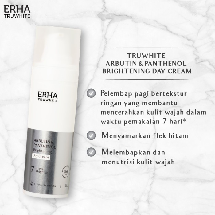 ERHA Paket Pemutih Wajah Truwhite Brightening 5 Pcs - Perawatan Wajah Lengkap / BPOM