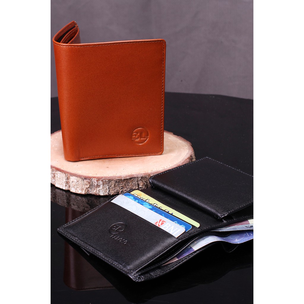 &quot;FUDO&quot; DOMPET LIPAT KULIT MINI 100% PREMIUM DOMPET LIPAT RESLETING BAHAN KULIT SAPI ASLI DE01