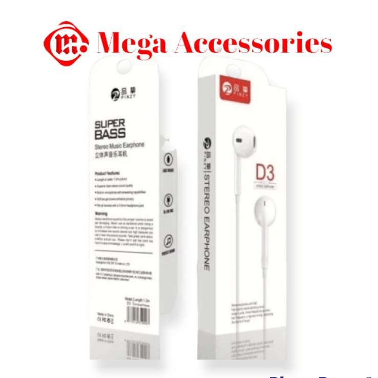Headset Pinzy D3 Stereo super bass