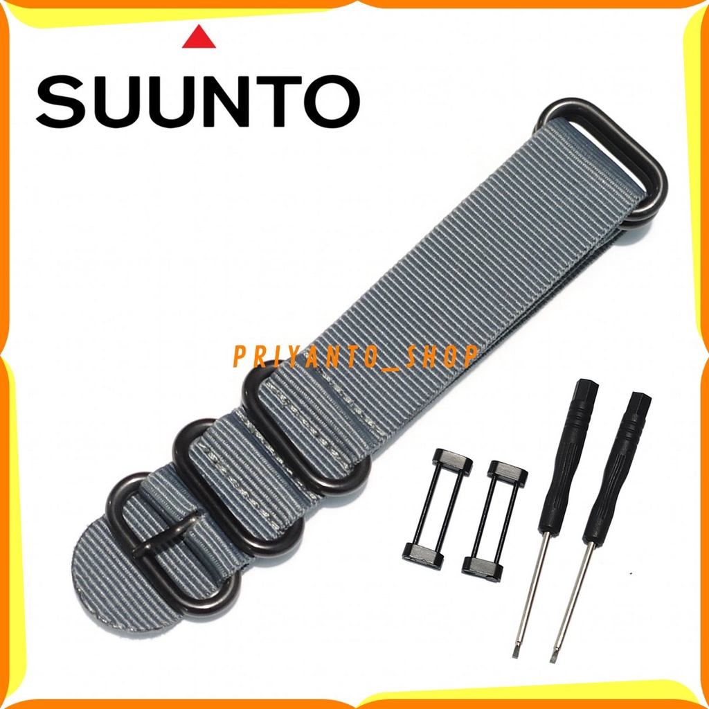 STRAP TALI JAM TANGAN SUUNTO TRAVERSE ZULU NYLON CANVAS FRREE ADAPTER