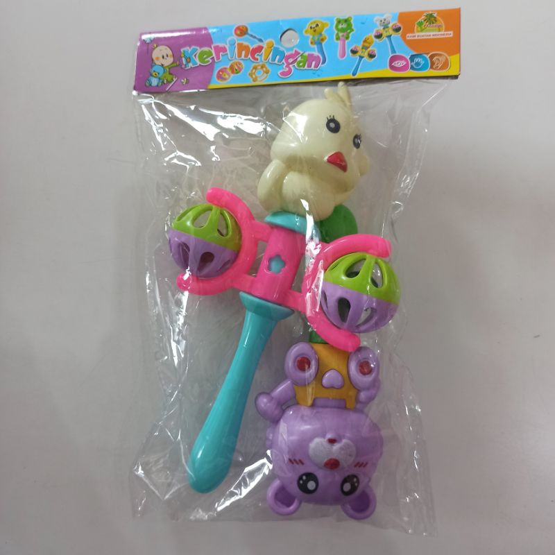2 PCS KERINCINGAN BAYI /Kincring / krincingan kincringan bayi - mainan bayi murah-1