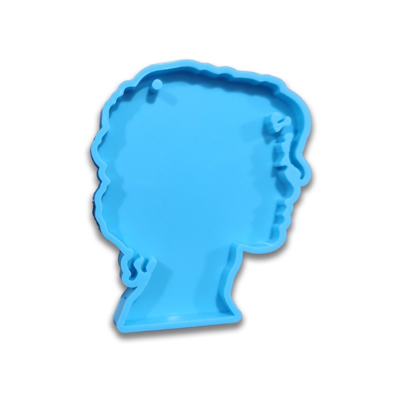 SIY  Human Head Series Epoxy Resin Mold Keychain Pendant Silicone Mould DIY Crafts Jewelry Casting Tool