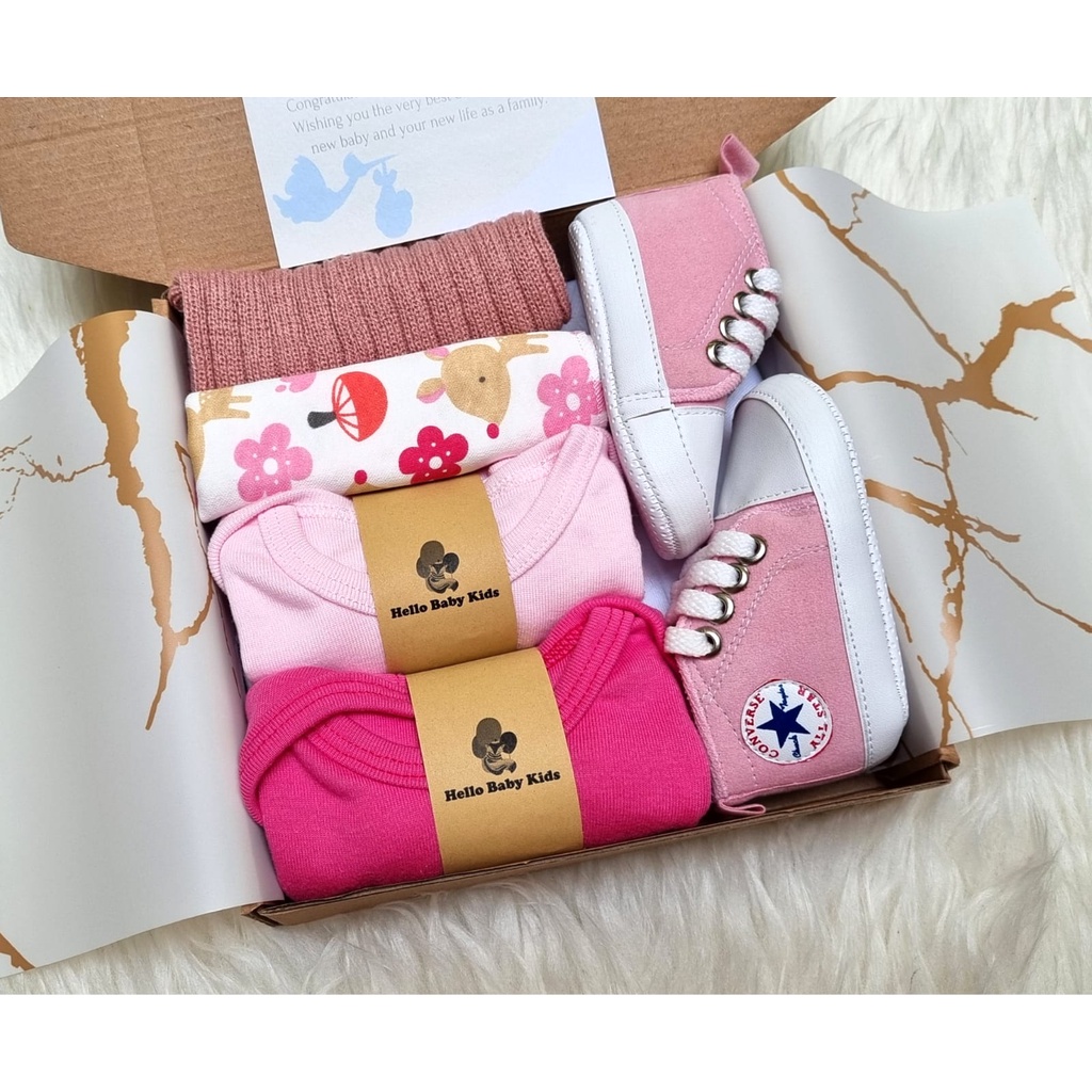 Hello Baby Kids Hampers Bayi / Newborn Baby Gift Set / Kado Lahiran Bayi Laki-laki Perempuan Hampers Baby