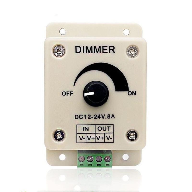 Btsg Saklar Dimmer Mini DC 12-24V 8A Dengan Kerangka Kertas