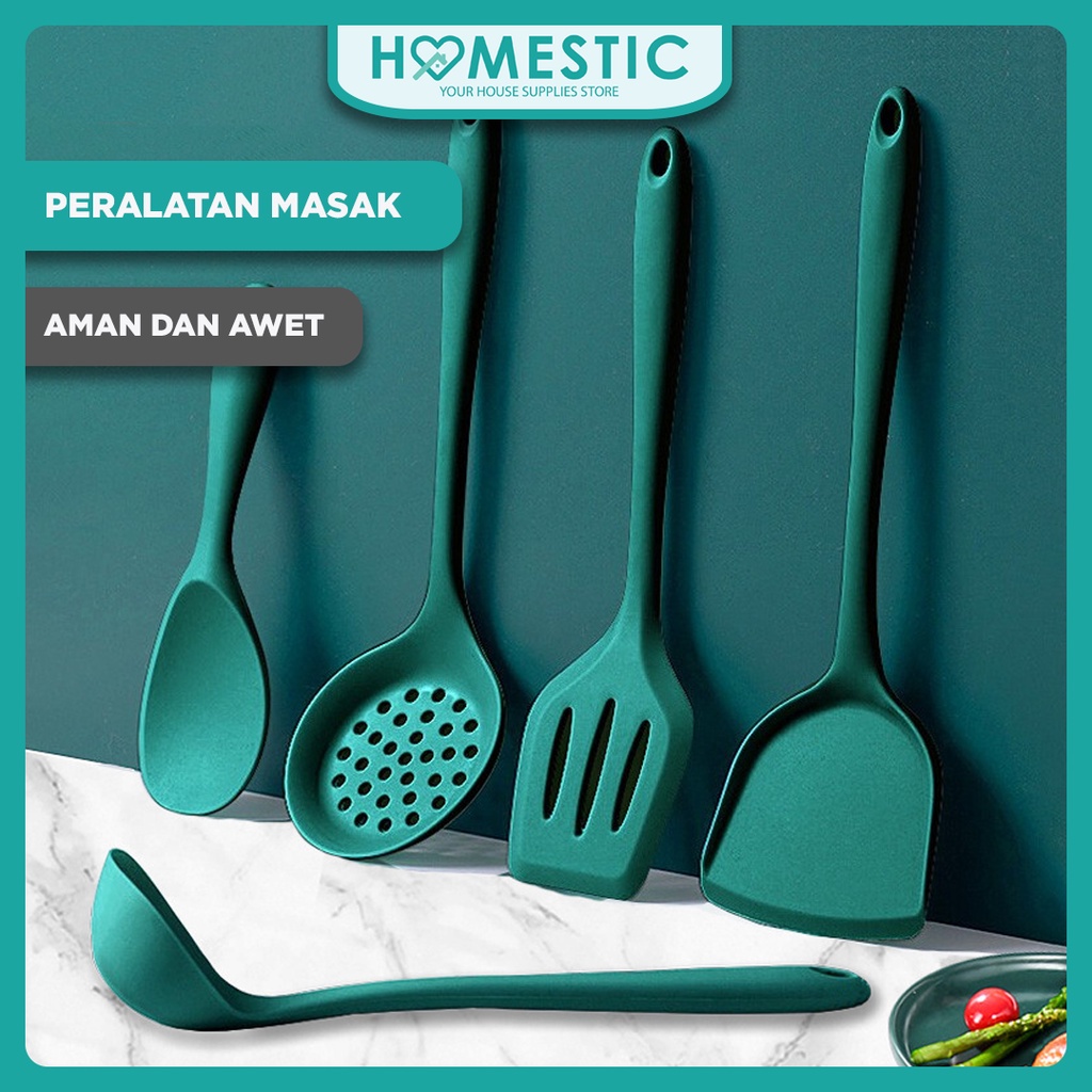 Spatula Set Alat Masak Sutil Scrap Kocokan Silicone/Silikon 2