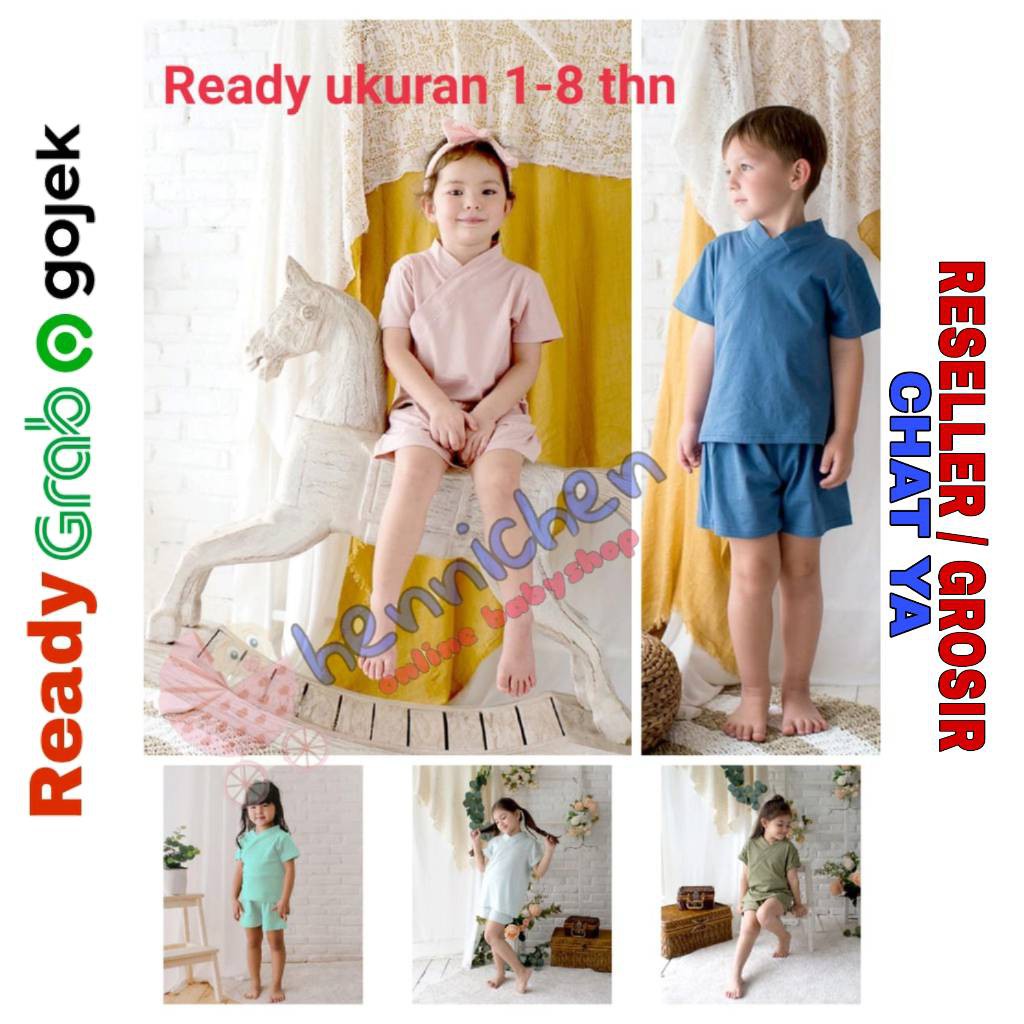 KOTTONVILLE Takoyakids Kei Kimono Sets baju tidur anak pakaian anak 1-8 thn