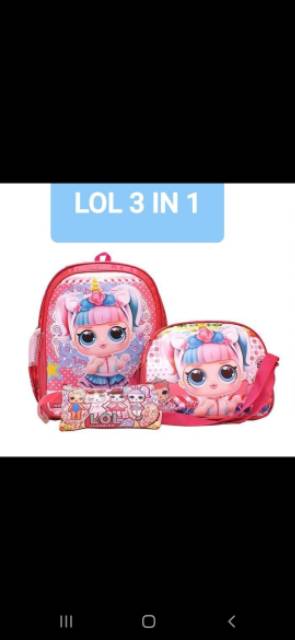 TAS RANGSEL ANAK ULTRAN TOBOT LOL TK SD 3 IN 1