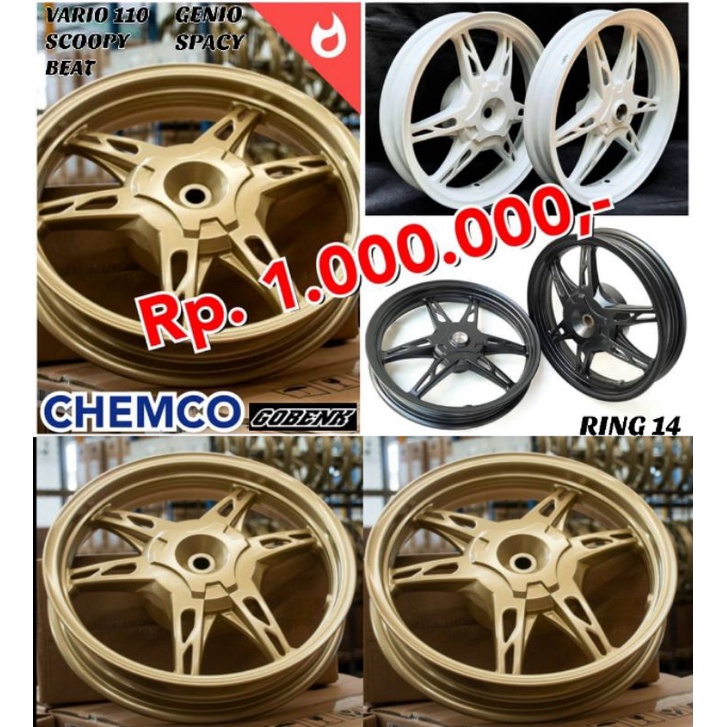 VELG CHEMCO VITRUS UK 215 250 RING 14 BEAT SCOOPY VARIO 110 GENIO SPACY