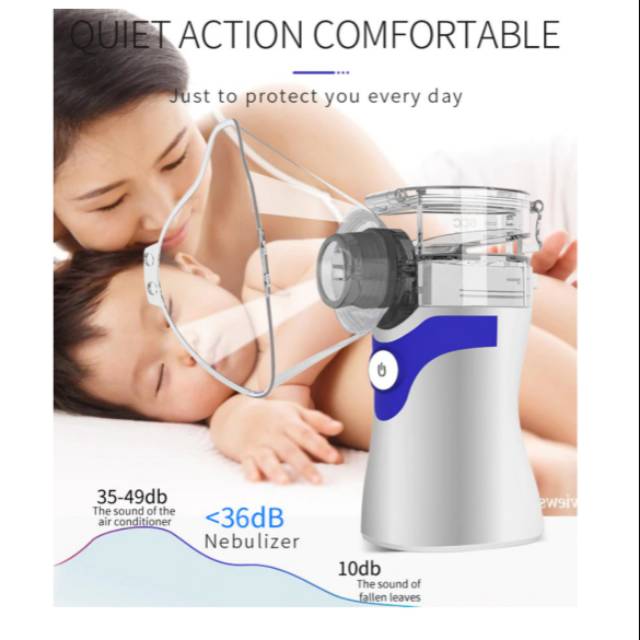 Handheld micro alat terapi pernafasan asma medical inhaler nebulizer hidung sinus uap paru paru