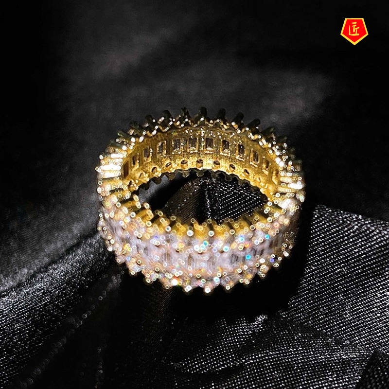 [Ready Stock]Inlaid Diamond Ring Creative Fashion