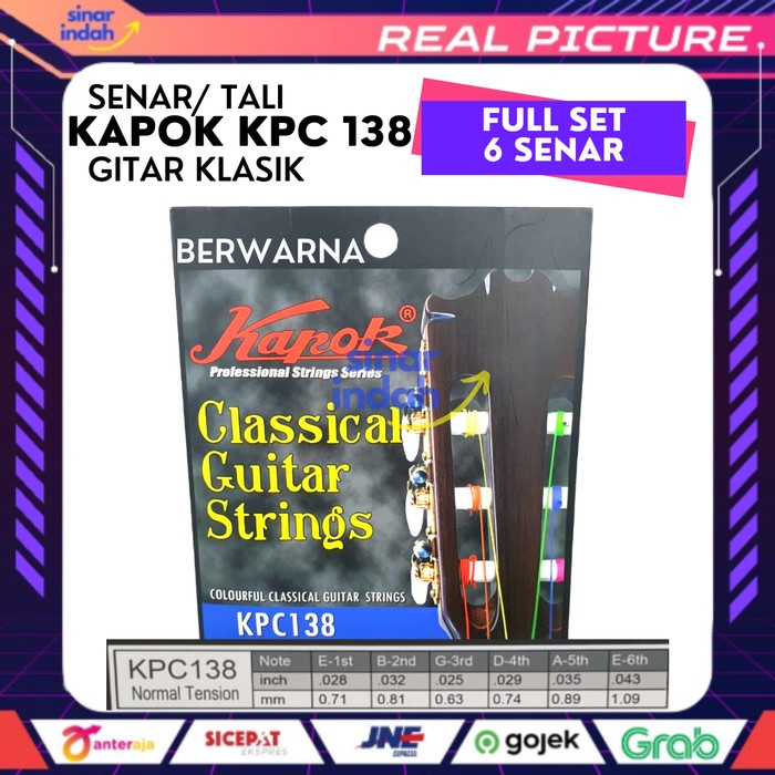 Senar Gitar Klasik Kapok KPC 138 String Gitar Classic Tali Gitar Set
