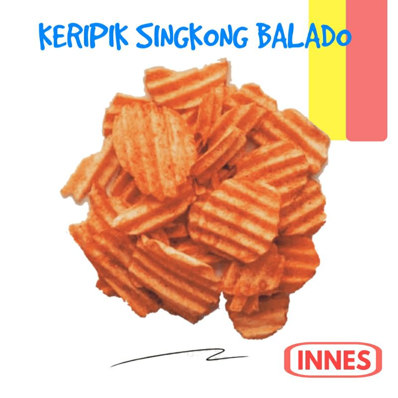 

Keripik Singkong Balado Pedas 250 Gram / Kripik Singkong Pedas / Cassava Chips