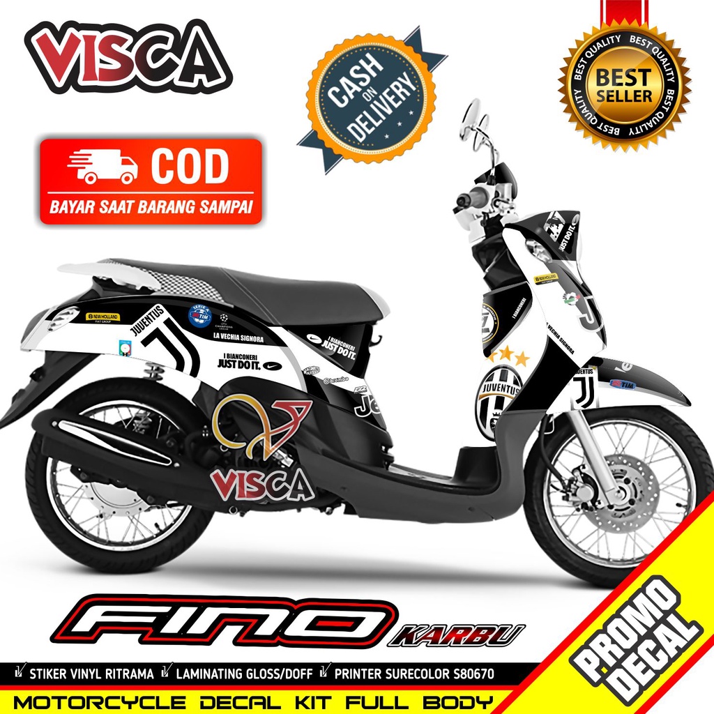 Decal Fino Karbu Full Body Stiker Fino Karbu Keren Striping Fino Karbu Variasi Decal Hologram Fino K