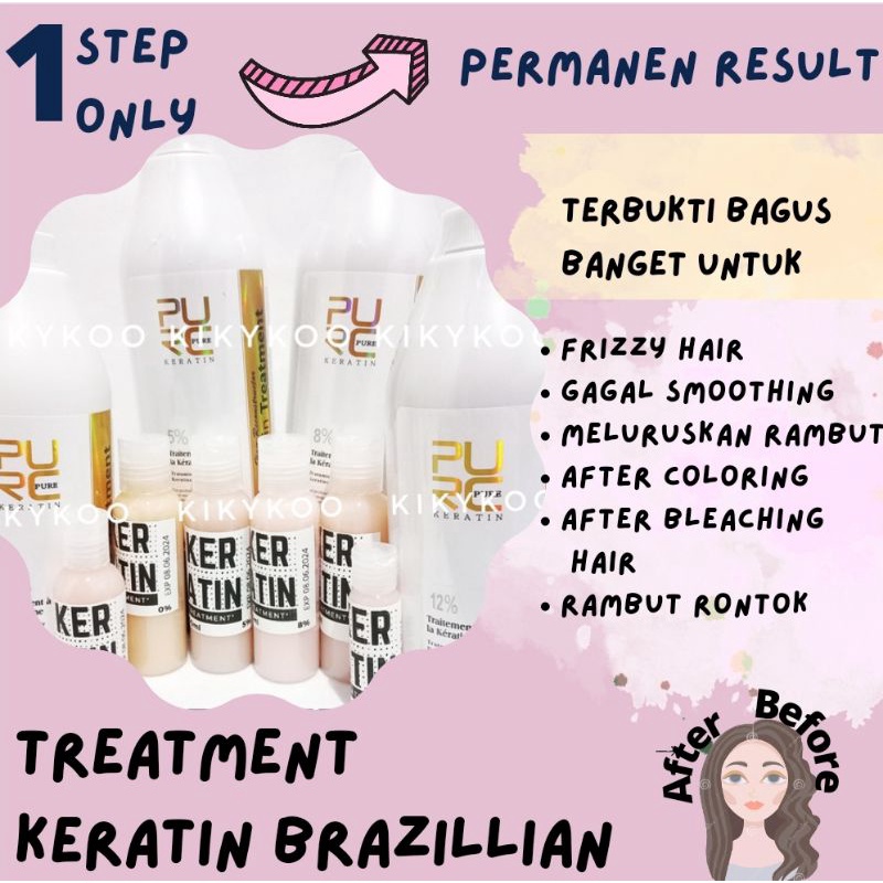 keratin braziliian / keratin rambut anti frizz smoothing keratin serum
