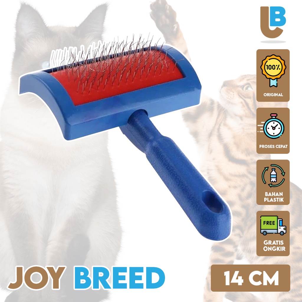 SISIR BULU HEWAN SIKAT KUCING ANJING SISIR PLASTIK KAWAT BULU HEWAN | JOY BREED OFFICIAL