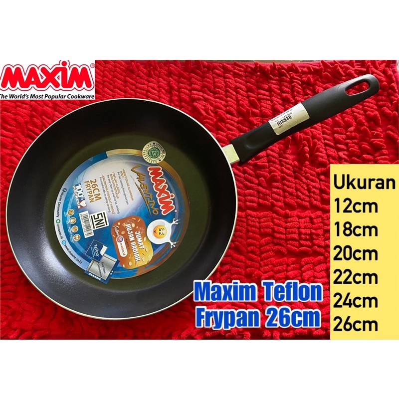 Penggorengan Teflon Besar Maxim 26cm Wajan Anti Lengket Frypan