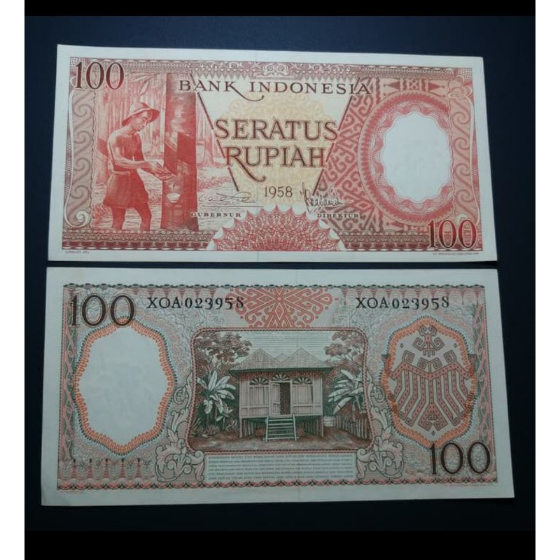 Uang Kuno 100 Pekerja 1958