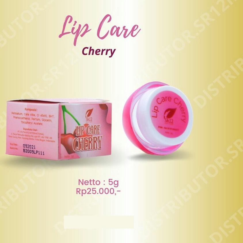 Lip Care Sr12 Natural & Cerry Pink Lipcare Sr 12 Original Lip Balm Cherry