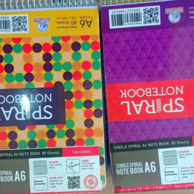 

Note Book Double Spiral A6 isi 80 lembar