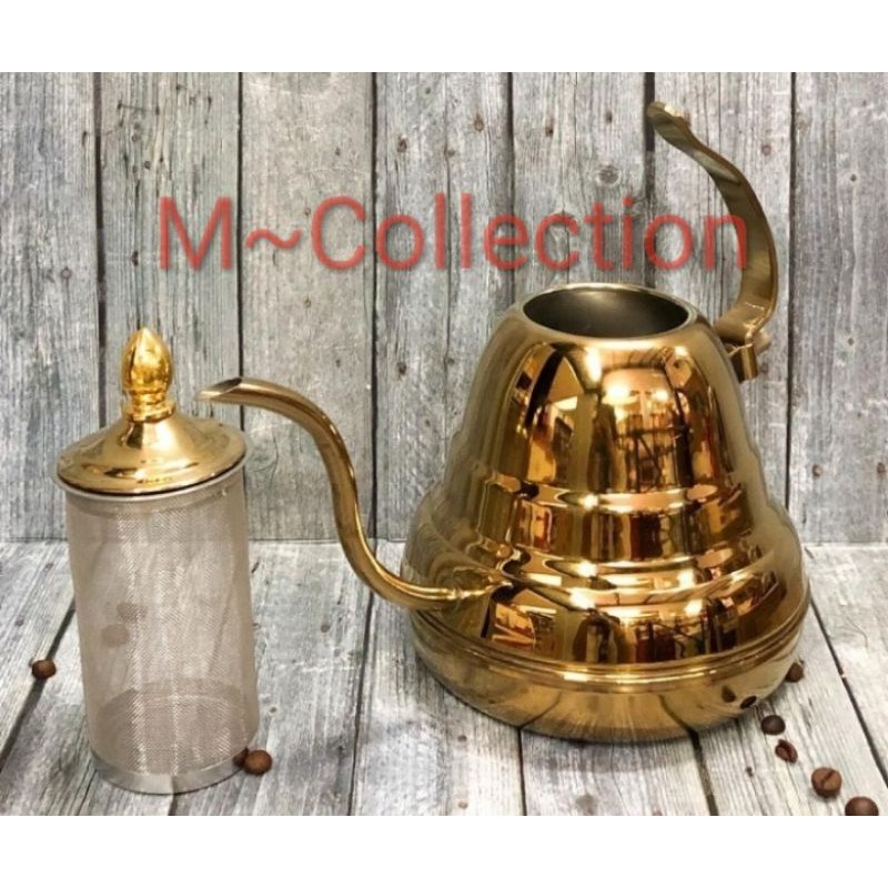 CLASSICAL Teko Air Filter Teh Kopi 1,2 Liter Leher Angsa Baru