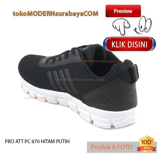 PRO ATT PC 870 HITAM PUTIH sepatu pria casual sneakers